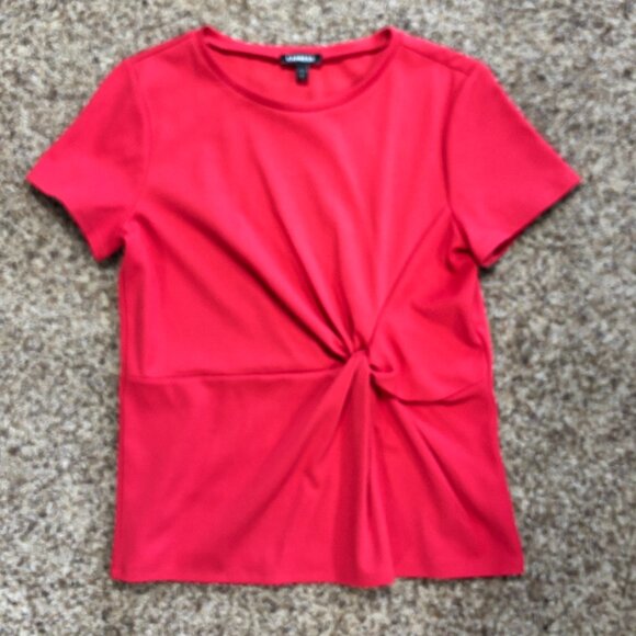 Express Twisted Front Tee - Red - Women's Size L - Preowned - 2160 - Picture 1 of 4